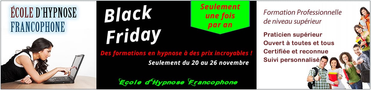 Black friday formation hypnose promotion